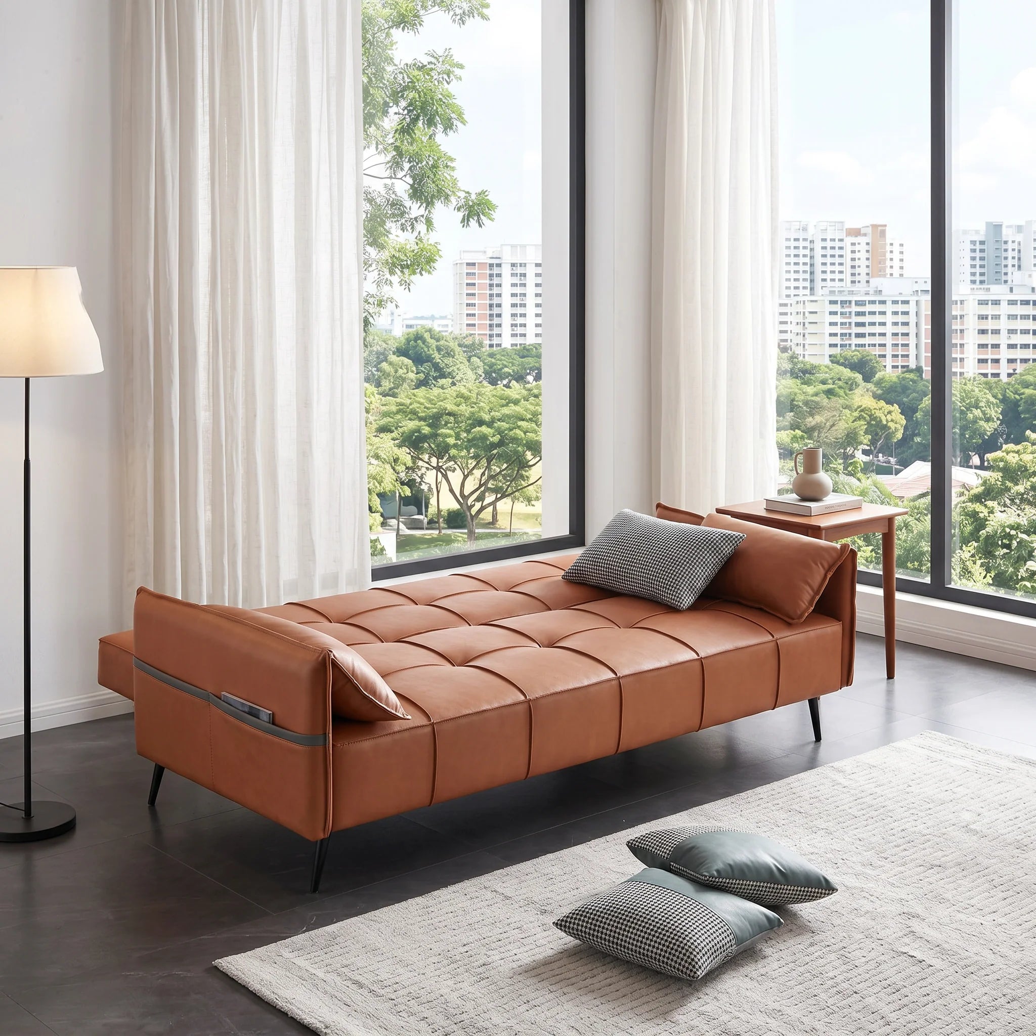 Marenna Faux Leather Sofa Bed