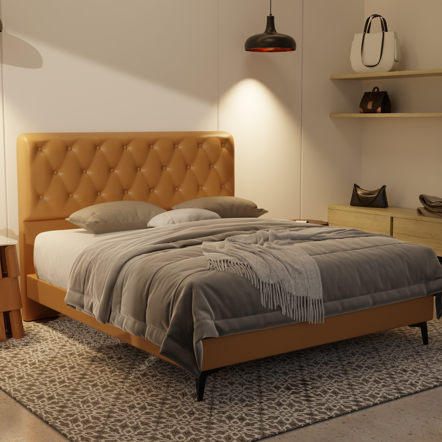Wimble Genuine Leather Divan Bed Frame by Esteller