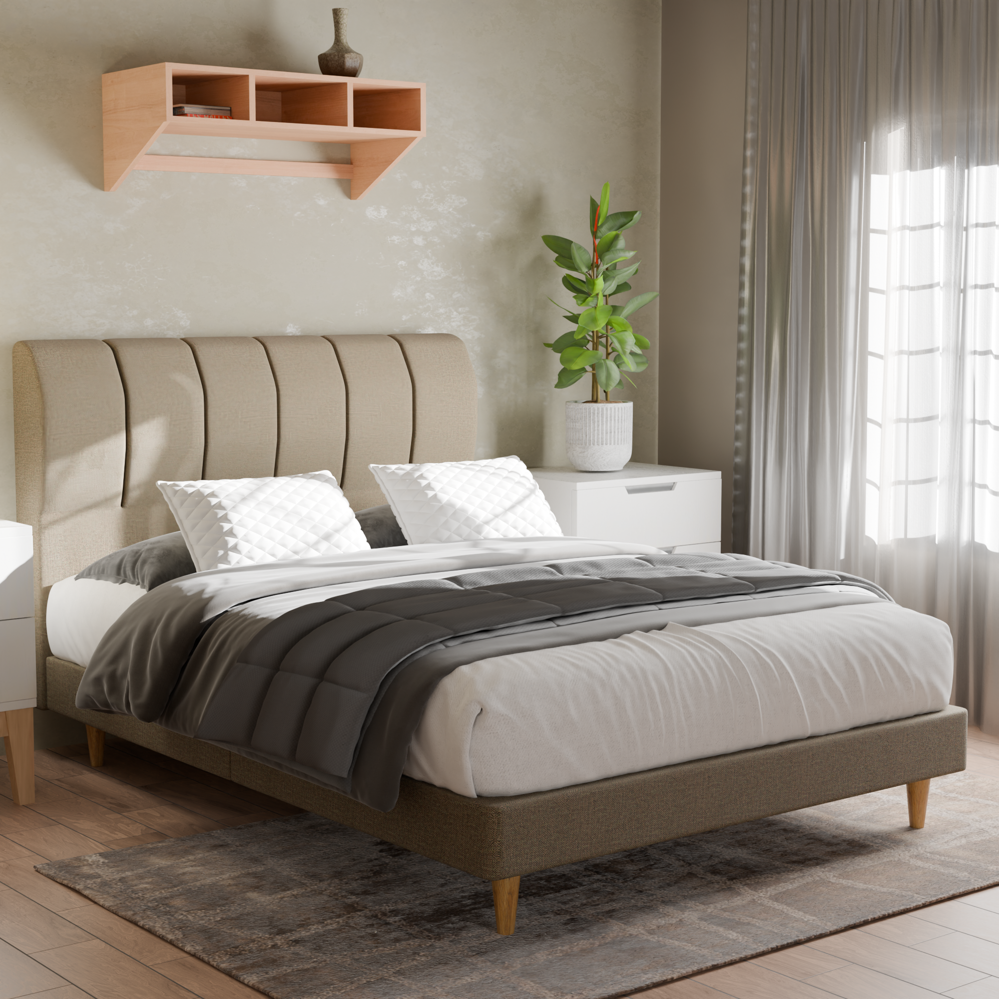 Marcell Fabric Bed Frame