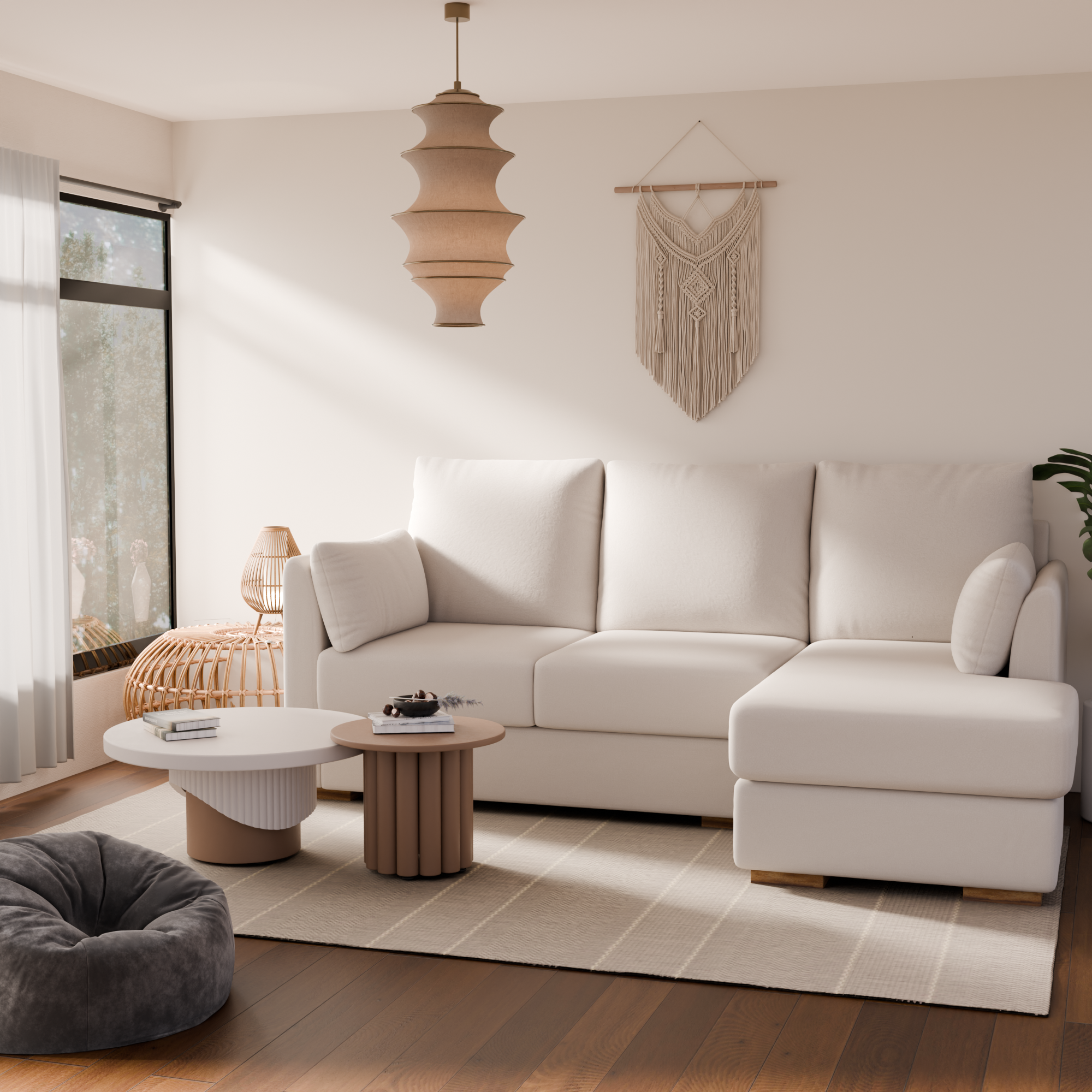 Aspen Fabric Sectional Sofa