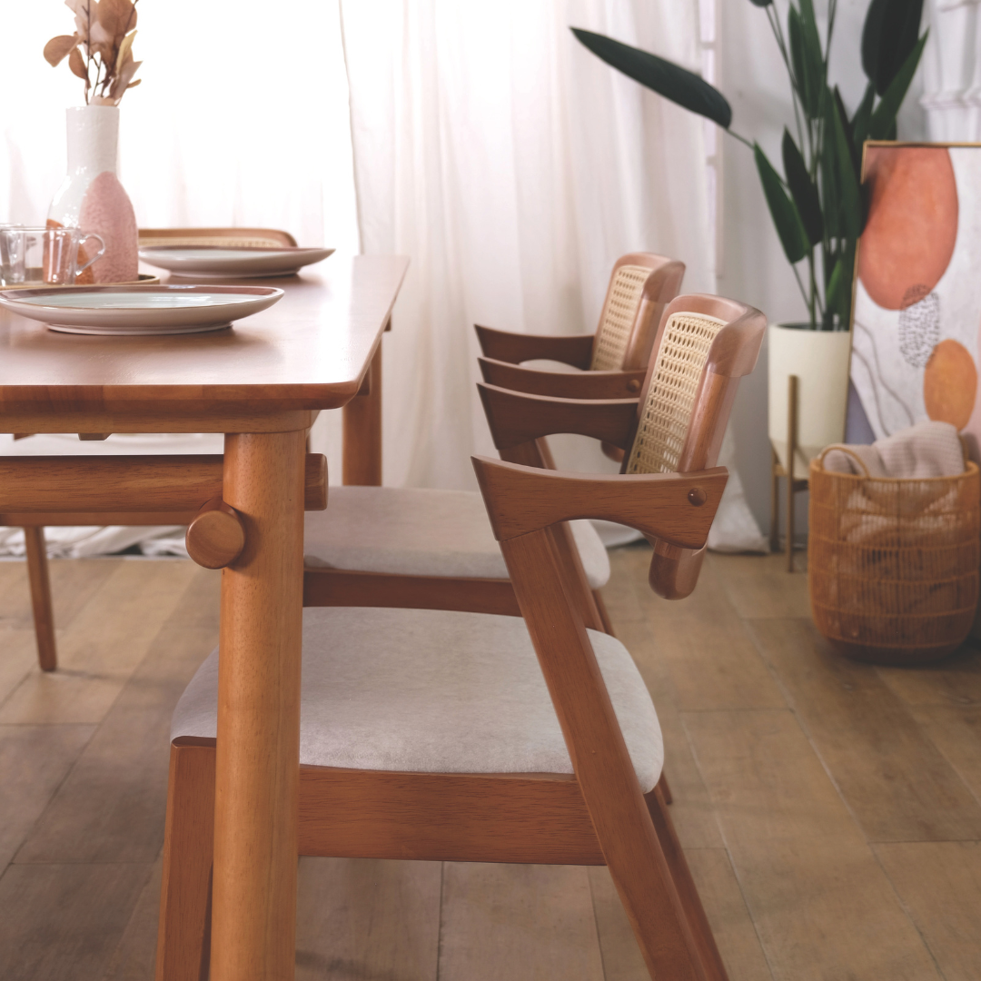 Gavin Rattan Wooden Dining Chair