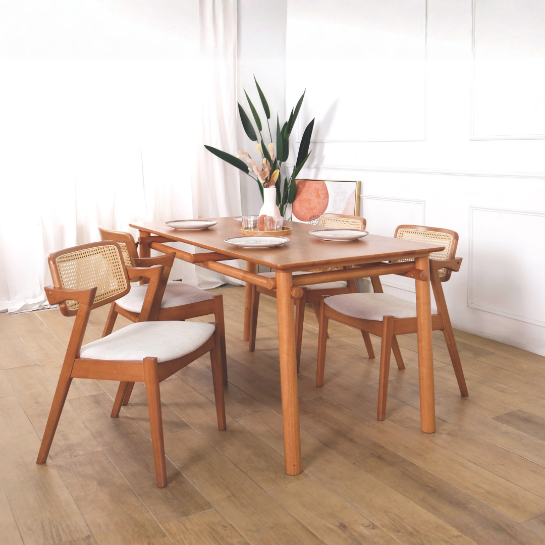Gavin Rattan Wooden Dining Chair