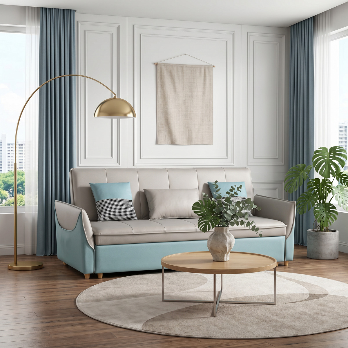 Zarelia Faux Leather Sofa Bed
