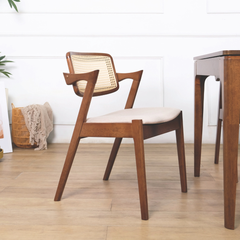 Gavin Rattan Wooden Dining Chair