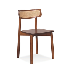 Amira Wooden Dining Chair (Rattan)