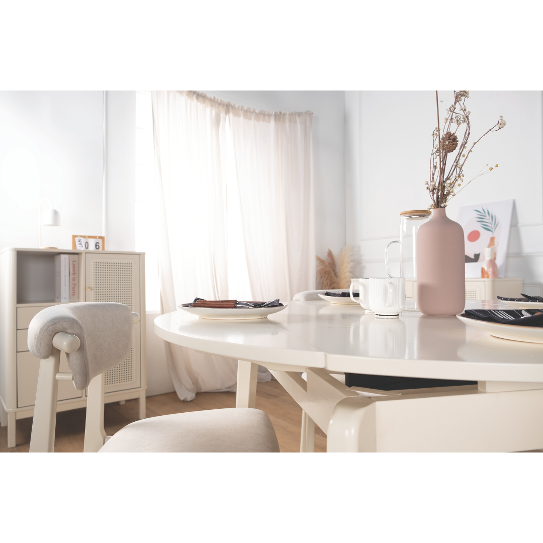 Ivory Wooden Dining Chair