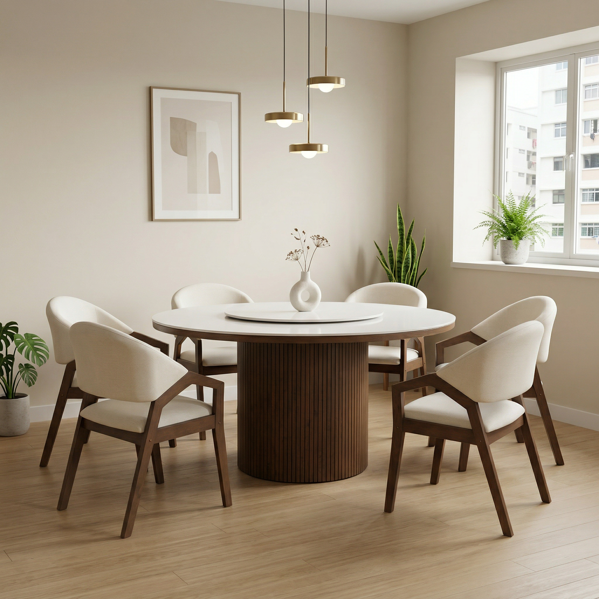 Lux Dining Set (1 Table + 4 Chair) by Wood Haven