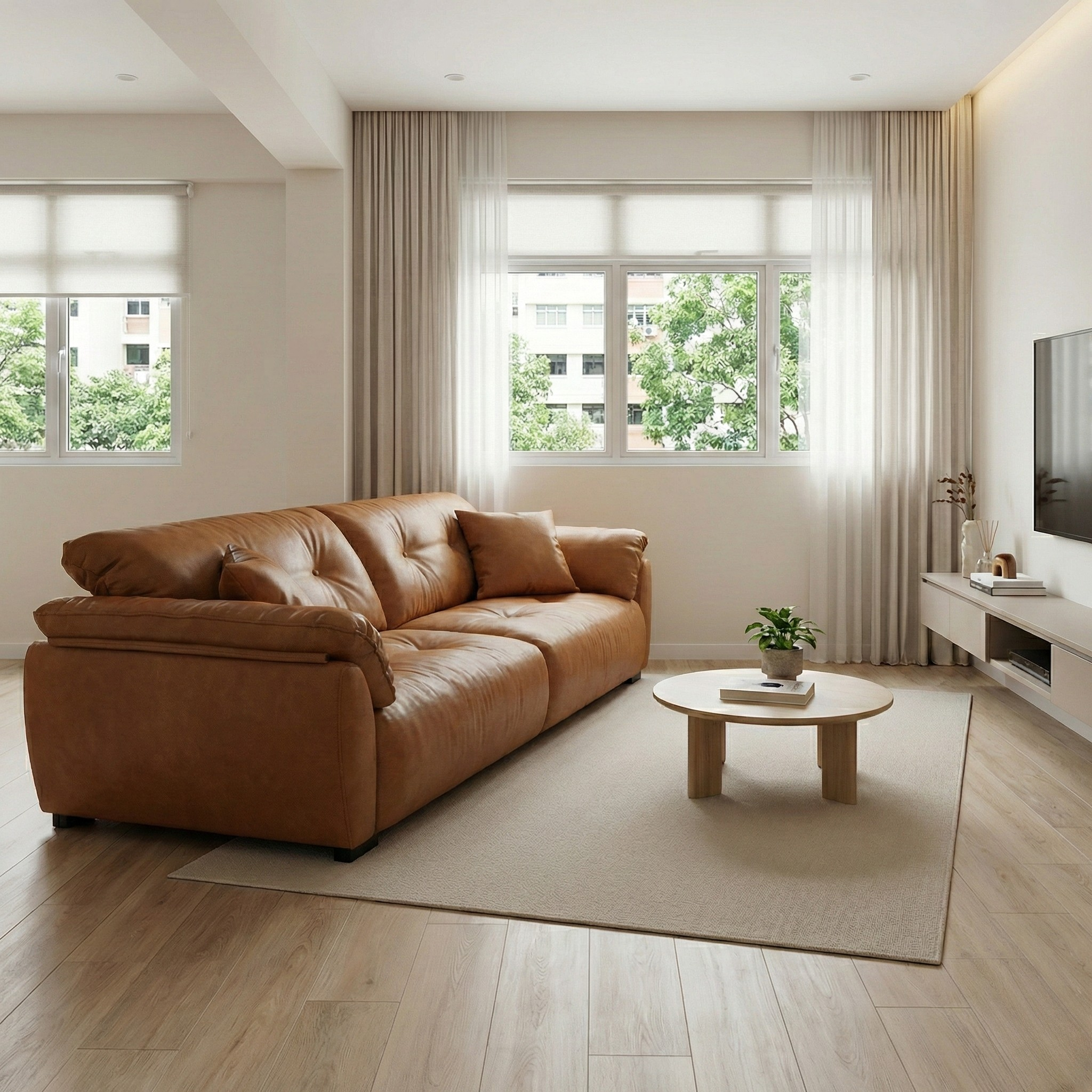 Merivon Leather Sofa