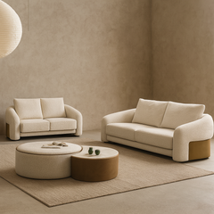 Ashen Fabric Sofa