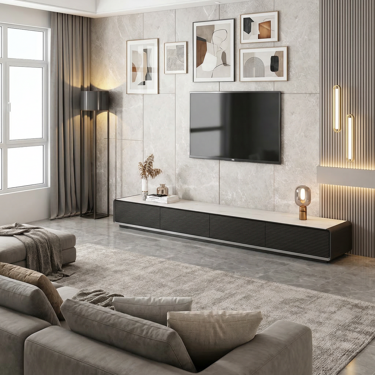Niebla Ash Veneer TV Console (200cm)