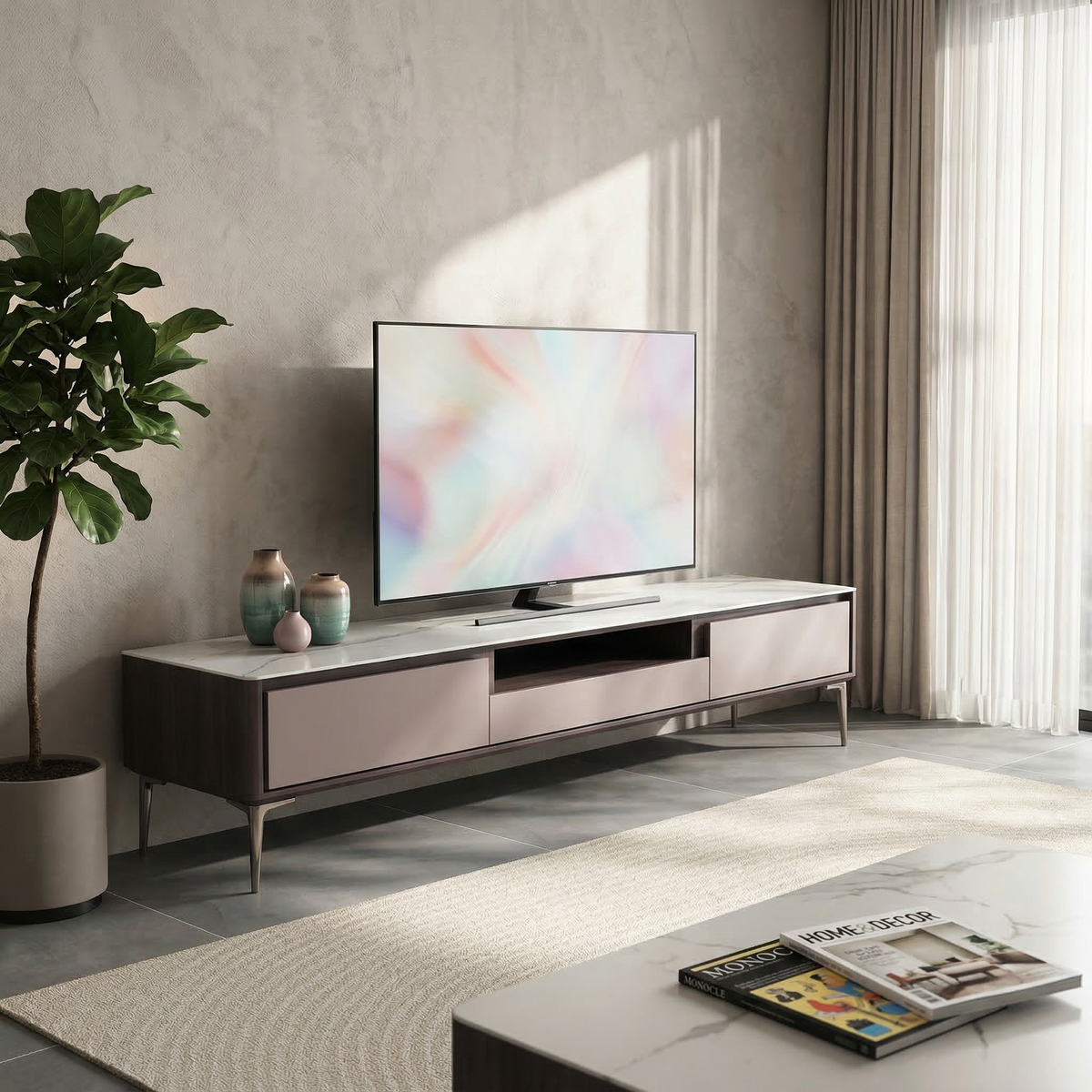 Nogal TV Console (200cm)