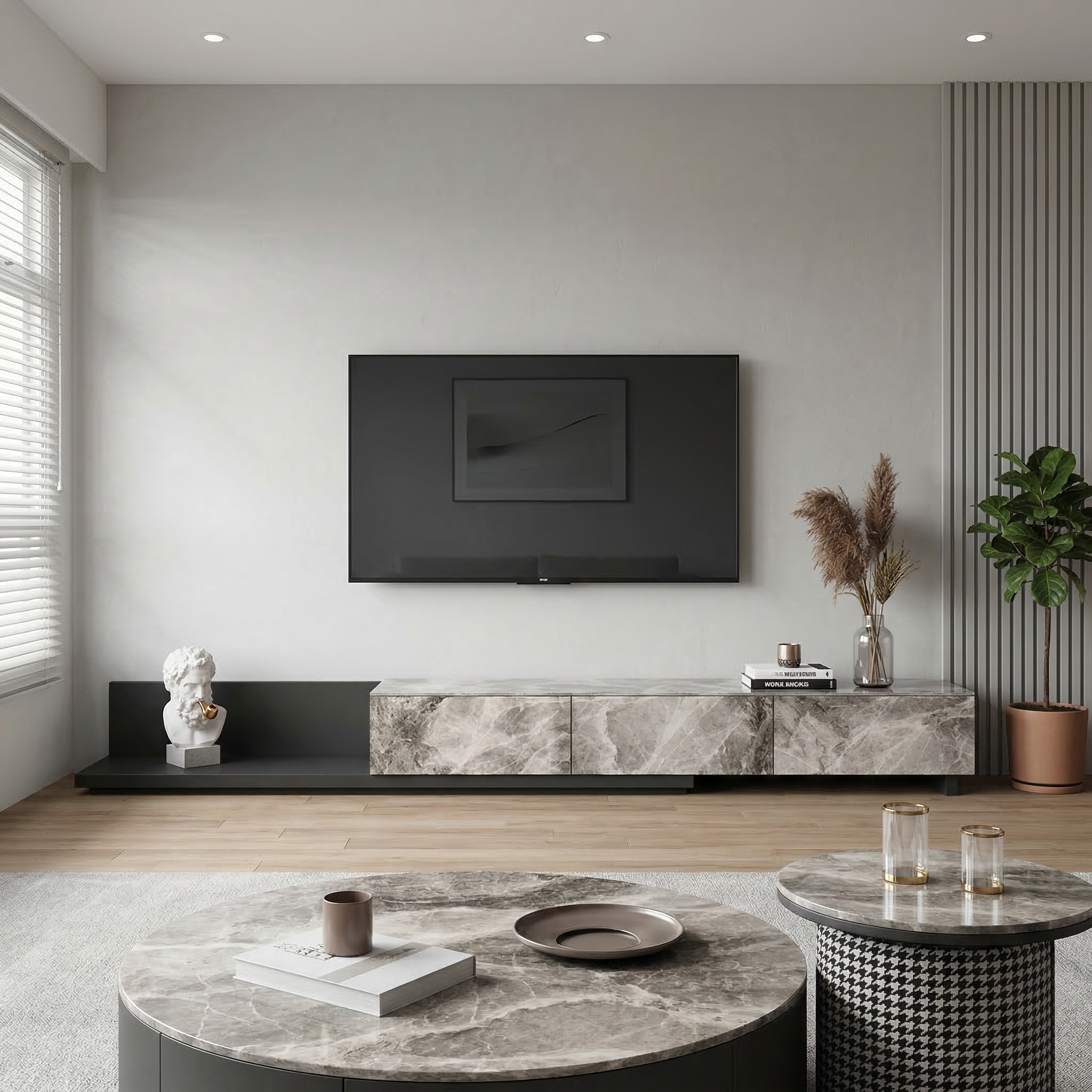 Pasion Sintered Stone TV Console (200cm)