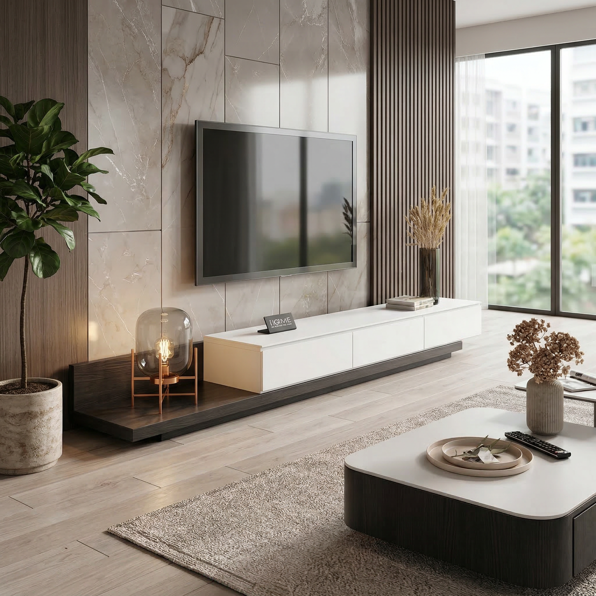 Keigo Extendable Sintered Stone TV Console