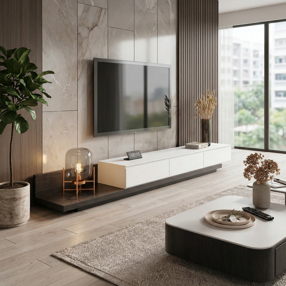 Keigo Extendable Sintered Stone TV Console