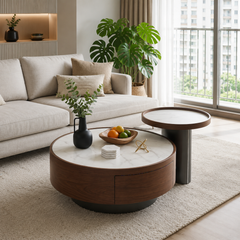 Novi Round Storage Coffee Table