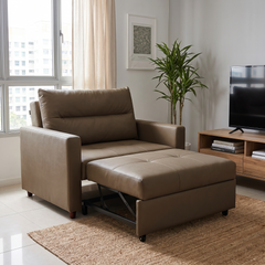 Luvano Leather Sofa Bed