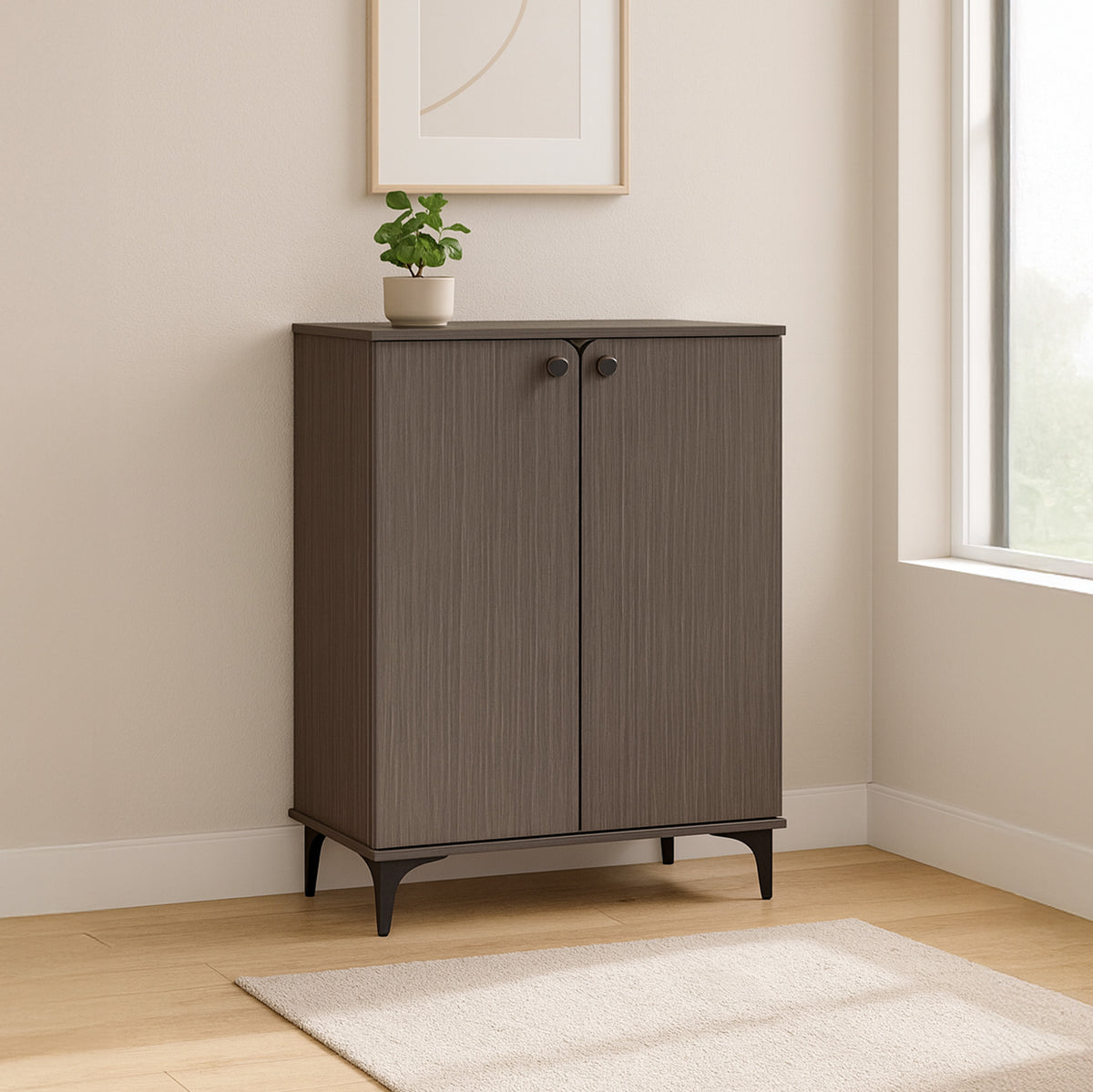Stilo 2 Door Shoe Cabinet (80cm)