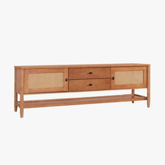 Megafurniture | Delora Wooden TV Console with Rattan Drawers | TV Console