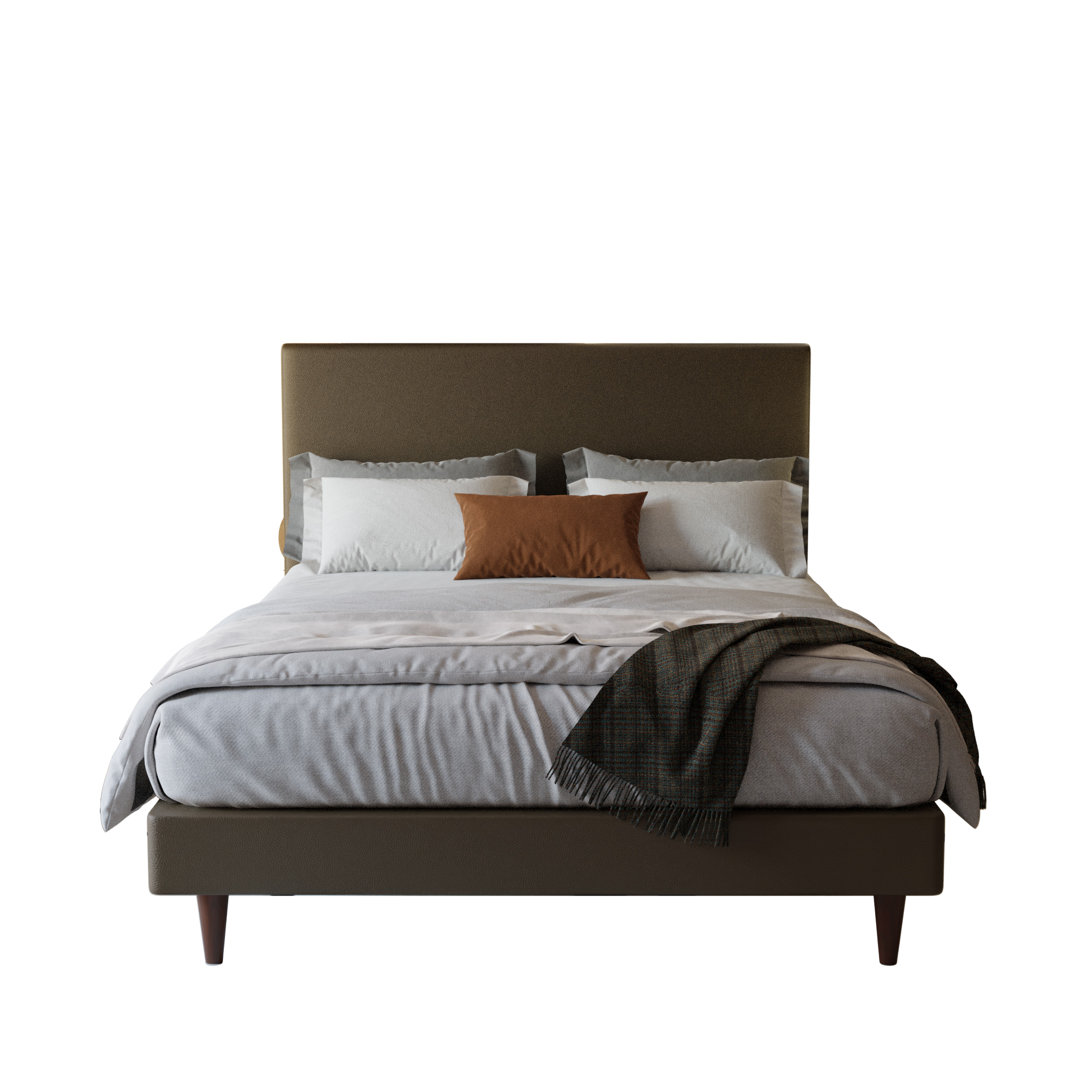 Manovel Faux Leather Bed Frame