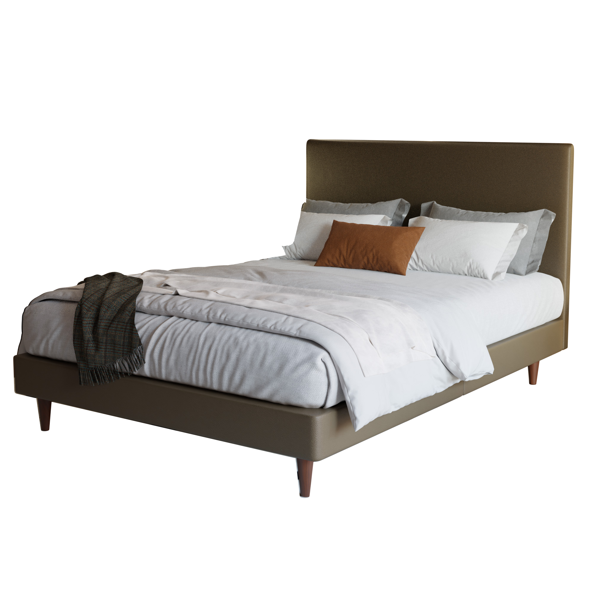 Manovel Faux Leather Bed Frame