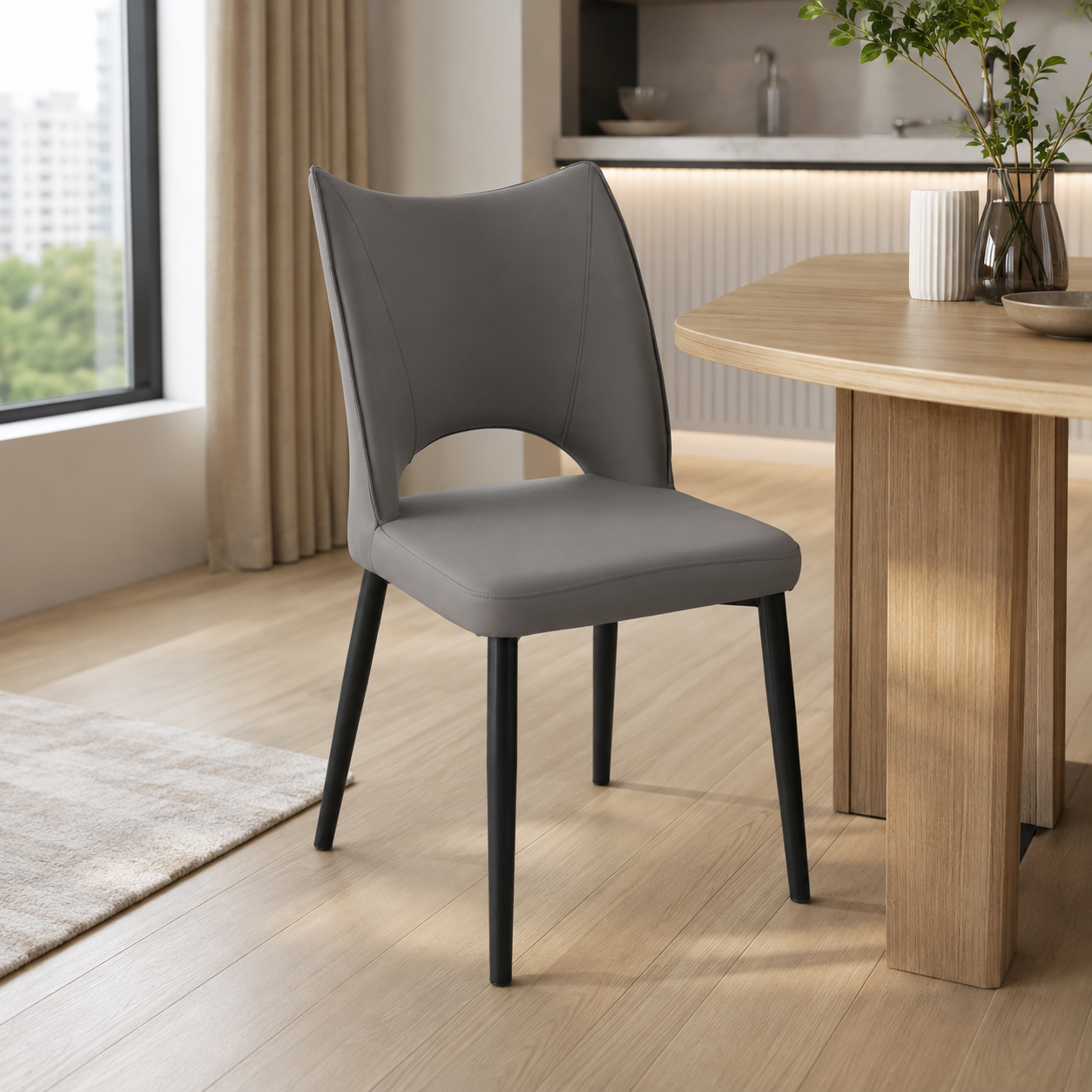 Ravessa Faux Leather Dining Chair