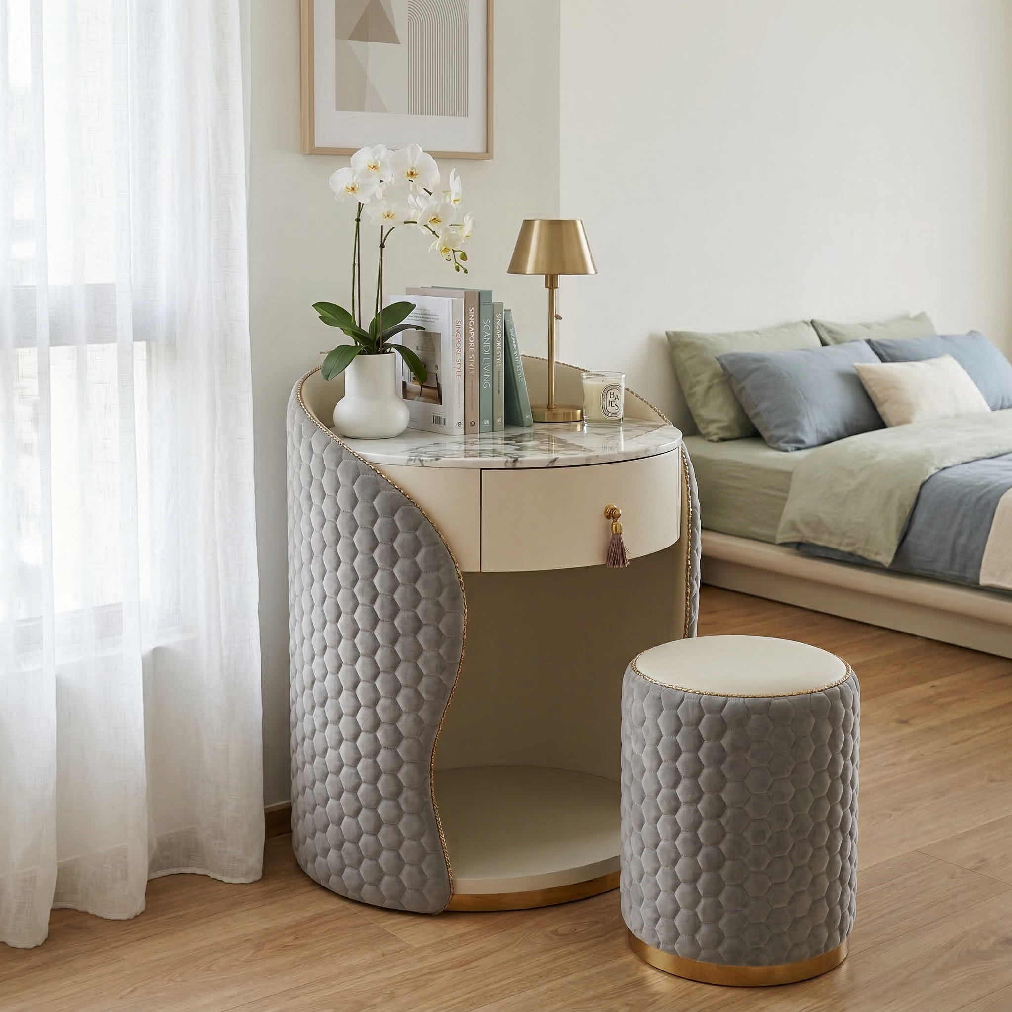 Gema Dressing Table (Includes Mirror)