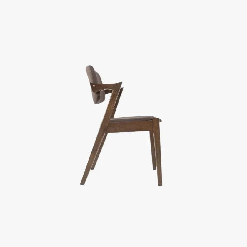 Megafurniture | Gemma Brown Fabric Wooden Dining Chair | Dining Chair