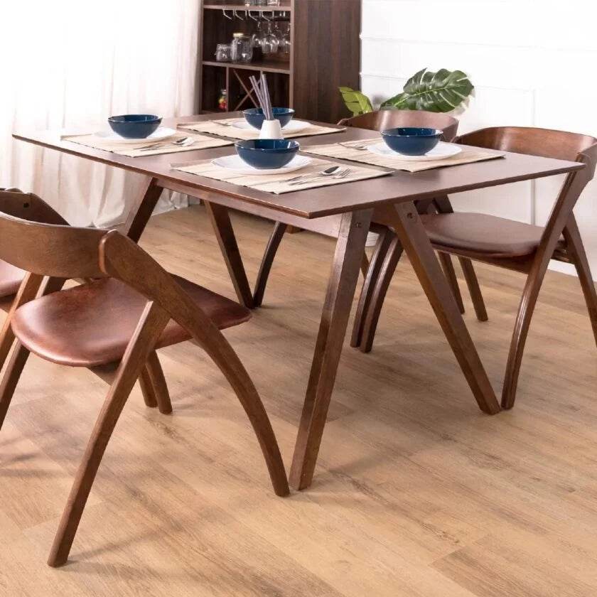 Megafurniture | Hazel Brown Faux Leather Wooden Dining Chair | Dining Chair