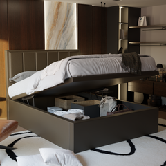 Snova Faux Leather Storage Bed