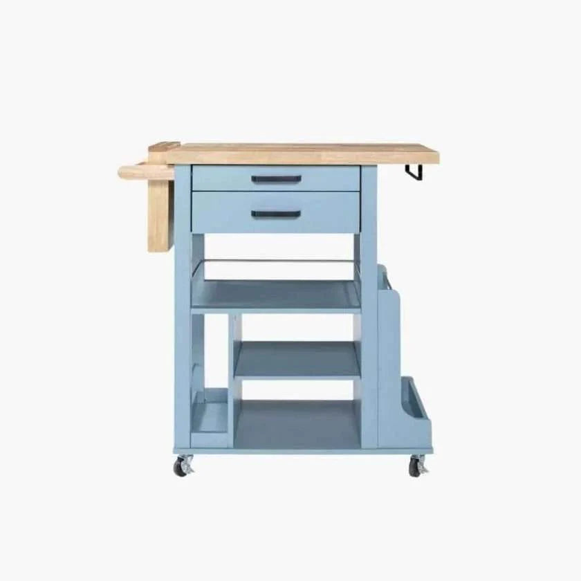 Megafurniture | Peri Light Blue Kitchen Trolley | Kitchen Trolley