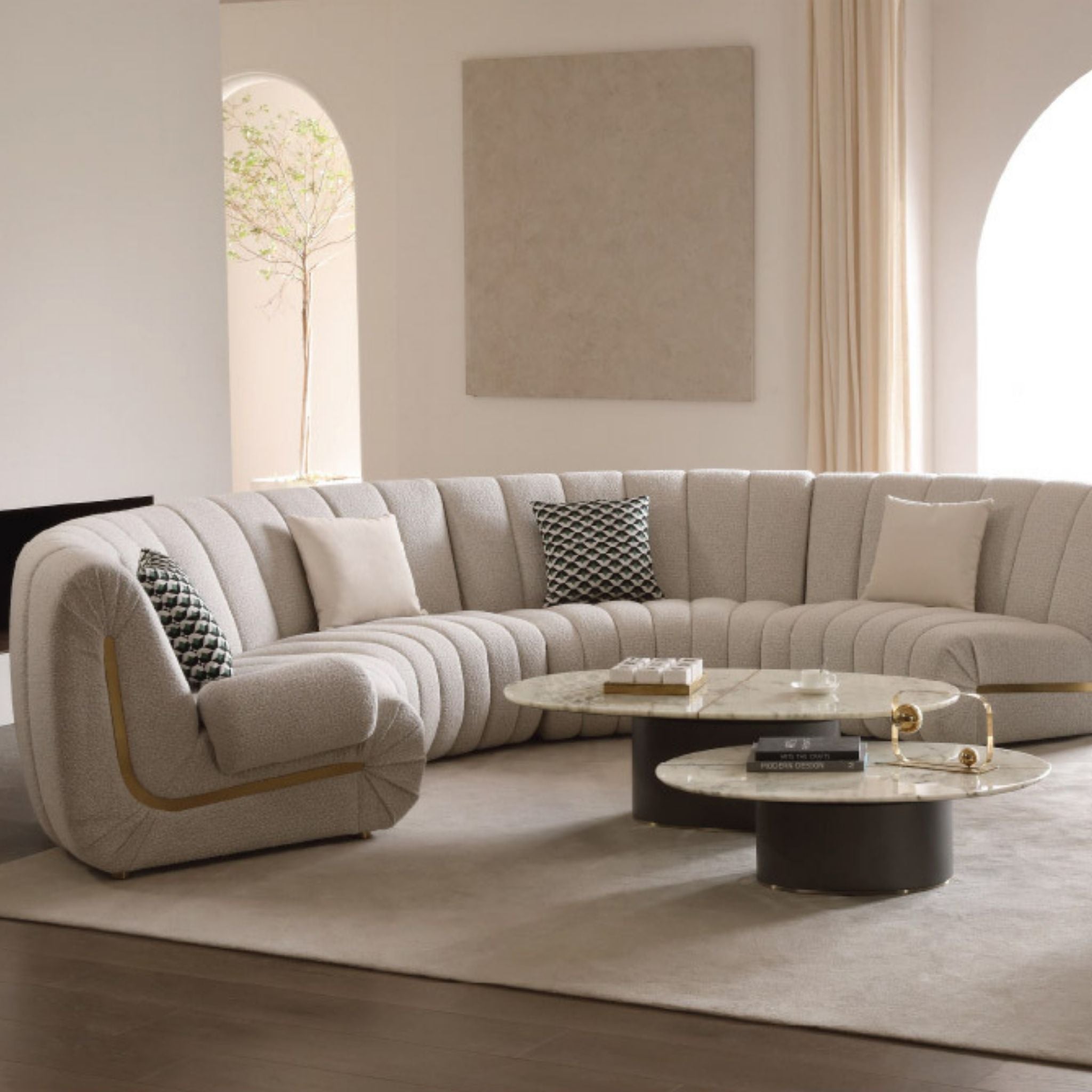 Brava Fabric Sectional Sofa