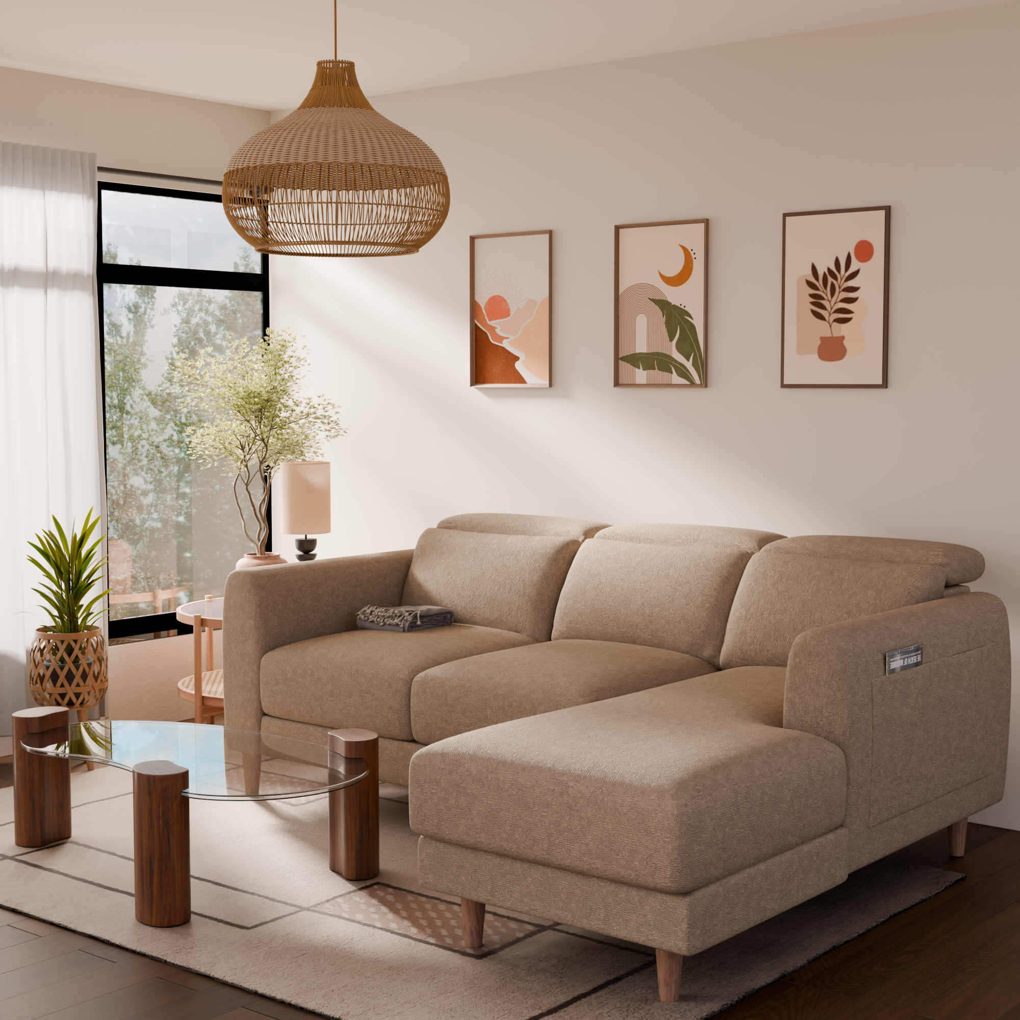 Celeste Fabric Sectional Sofa