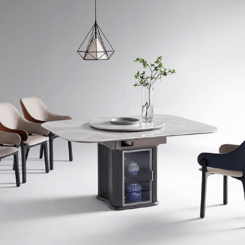 Matza Sintered Stone Extendable Dining Table (With Storage)