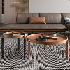 Rocco Faux Leather Nesting Coffee Table