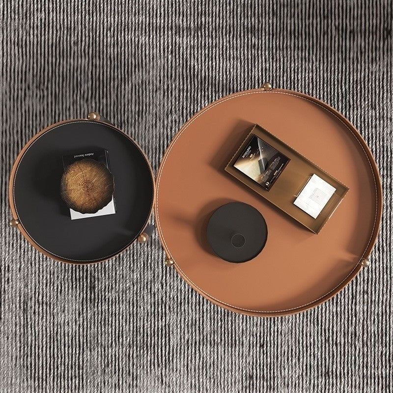 Rocco Faux Leather Nesting Coffee Table
