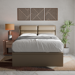 Zyler Faux Leather Storage Bed Frame