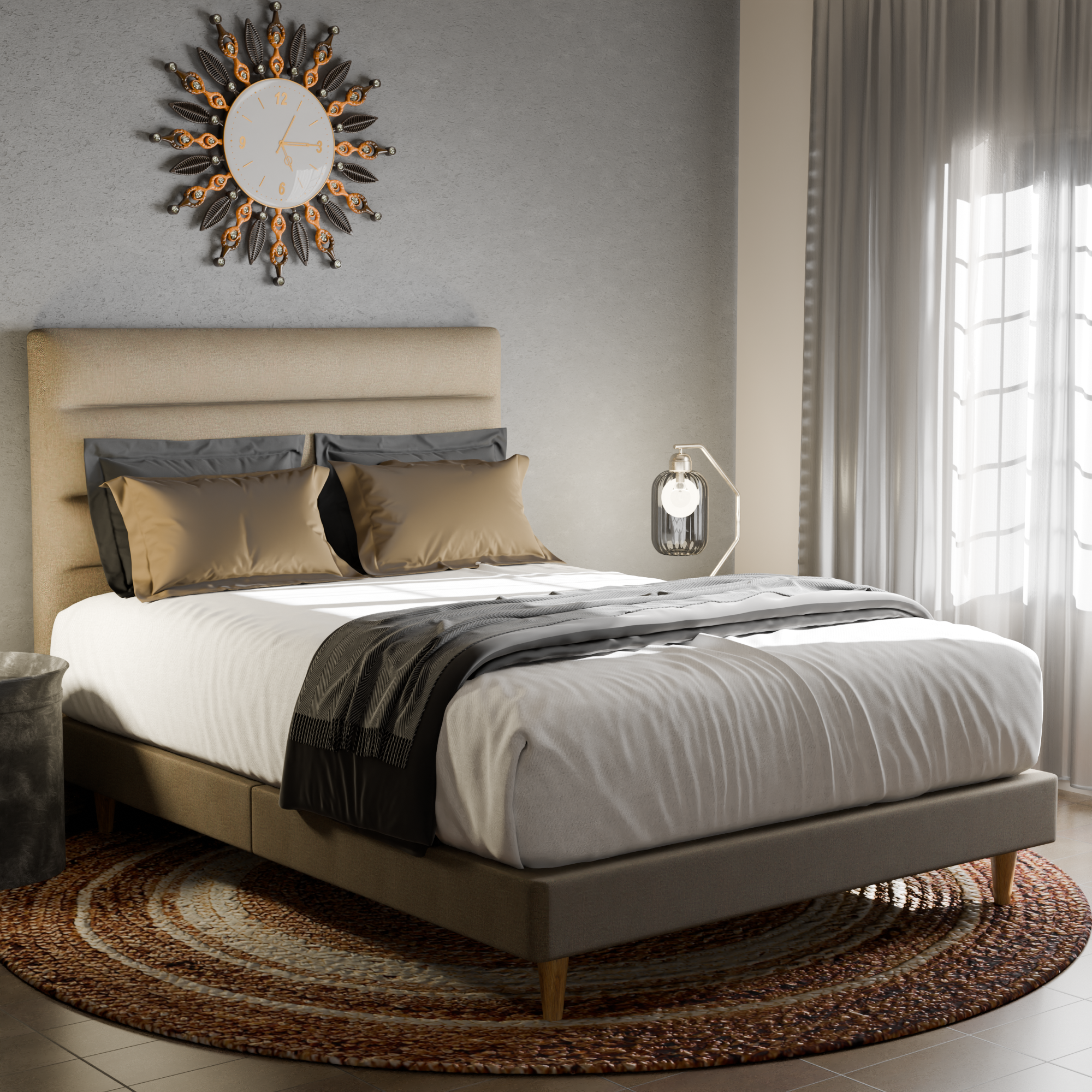 Bernie Fabric Bed Frame