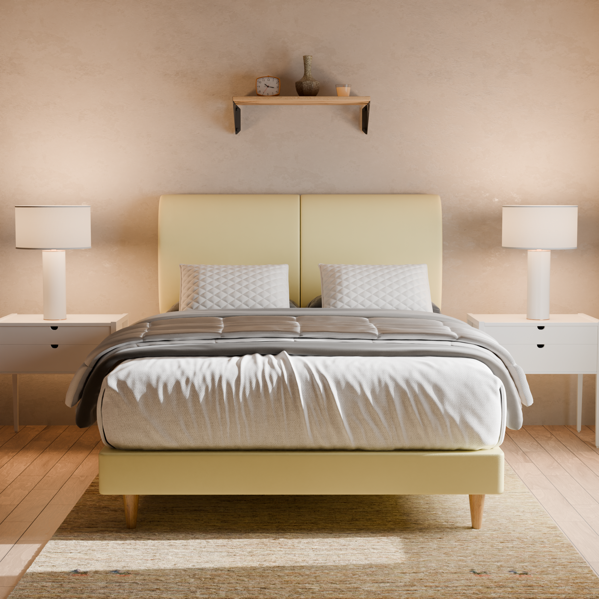 Konelle Faux Leather Bed Frame