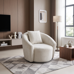 Neravon Fabric Swivel Armchair