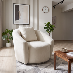 Neravon Fabric Swivel Armchair
