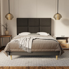 Caspian Fabric Bed Frame (Water Repellent & Pet friendly) By Somnuz