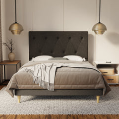 Valen Fabric Bed Frame (Water Repellent & Pet friendly) By Somnuz