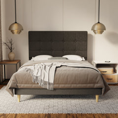 Theron Fabric Bed Frame (Water Repellent & Pet friendly) By Somnuz