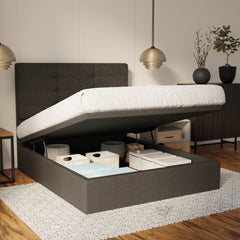 Kaelen Fabric Storage Bed Frame (Water Repellent & Pet Friendly) By Somnuz