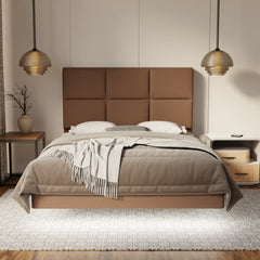 Caspian Fabric Floating Bed Frame (Water Repellent, Pet Friendly & LED) By Somnuz