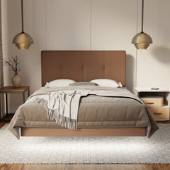 Lyra Fabric Floating Bed Frame (Water Repellent, Pet Friendly & LED) By Somnuz