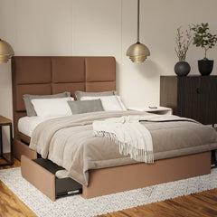 Caspian Fabric Drawer Bed Frame (Water Repellent & Pet friendly) By Somnuz