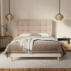 Elara Fabric Bed Frame (Water Repellent & Pet friendly) By Somnuz