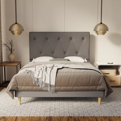 Valen Fabric Bed Frame (Water Repellent & Pet friendly) By Somnuz