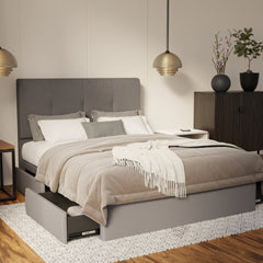 Lyra Fabric Drawer Bed Frame (Water Repellent & Pet Friendly) By Somnuz